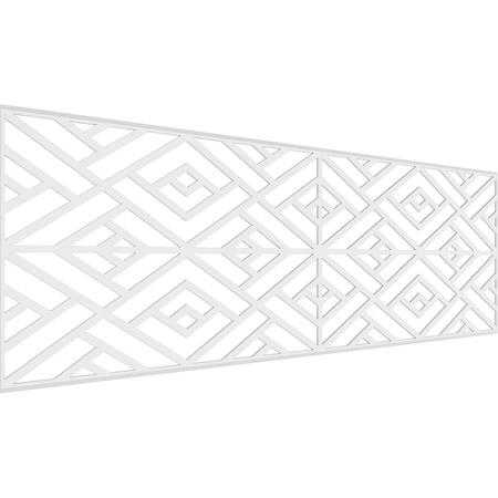 Ekena Millwork Set of Four Panels for 94 1/2"W x 32 1/4"H Killeen Fretwork Wainscot Wall Paneling WPKP16X01X47KLN